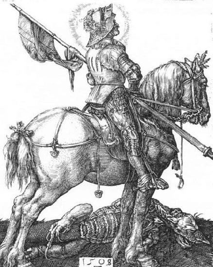 Albrecht Durer St George on Horseback